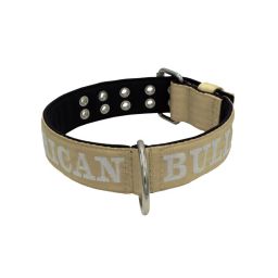 Belt collar polyester and neoprene lining with embroidery – KI01007/65/50/BE/01