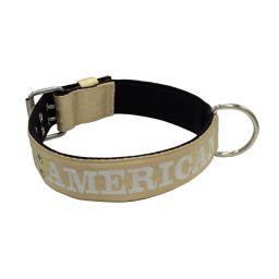 Belt collar polyester and neoprene lining with embroidery – KI01007/65/50/BE/01