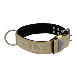 Belt collar polyester and neoprene lining with embroidery – KI01007/65/50/BE/01