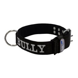 Belt collar polyester and neoprene lining with embroidery – KI01007/65/50/BK/01