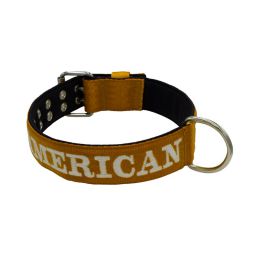 Belt collar polyester and neoprene lining with embroidery – KI01007/65/50/BR/01