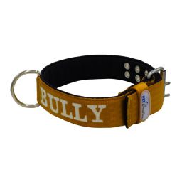 Belt collar polyester and neoprene lining with embroidery – KI01007/65/50/BR/01