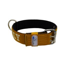 Belt collar polyester and neoprene lining with embroidery – KI01007/65/50/BR/01