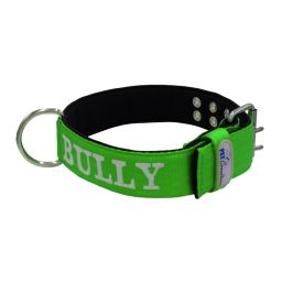 Belt collar polyester and neoprene lining with embroidery – KI01007/65/50/LM/01