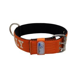 Belt collar polyester and neoprene lining with embroidery – KI01007/65/50/OR/01