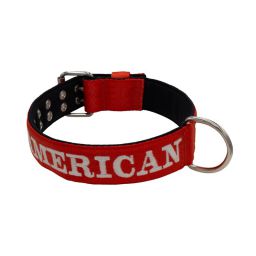 Belt collar polyester and neoprene lining with embroidery – KI01007/70/50/RD/01