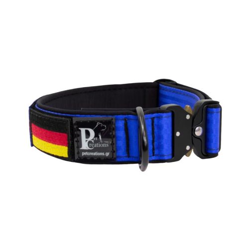 Belt collar Tactical polyester and neoprene lining with embroidery – KI01009/40/40/BL/01