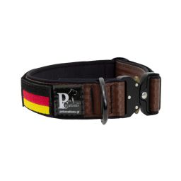 Belt collar Tactical polyester and neoprene lining with embroidery – KI01009/40/40/BR/01