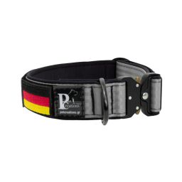 Belt collar Tactical polyester and neoprene lining with embroidery – KI01009/40/40/GY/01