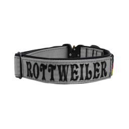 Belt collar Tactical polyester and neoprene lining with embroidery – KI01009/40/40/GY/01