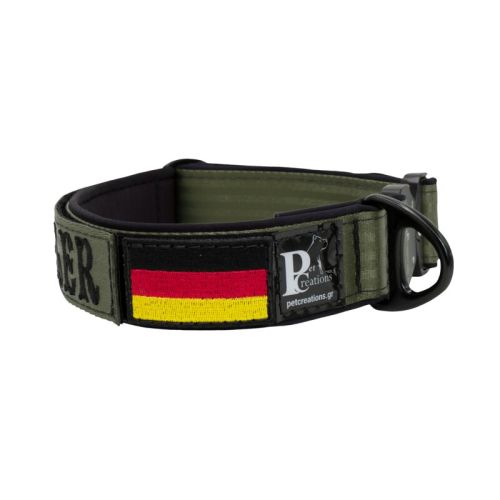 Belt collar Tactical polyester and neoprene lining with embroidery – KI01009/40/40/KH/01