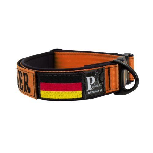 Belt collar Tactical polyester and neoprene lining with embroidery – KI01009/40/40/OR/01