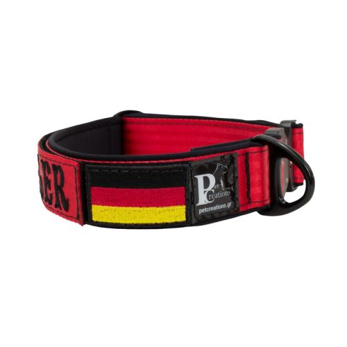 Belt collar Tactical polyester and neoprene lining with embroidery – KI01009/40/40/RD/01