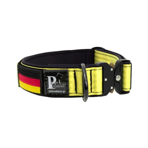 Belt collar Tactical polyester and neoprene lining with embroidery – KI01009/40/40/YL/01