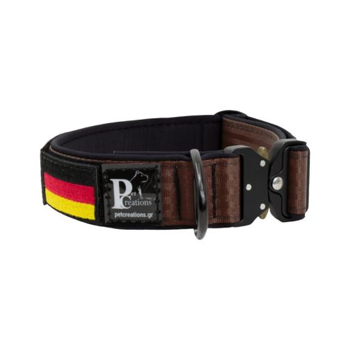 Belt collar Tactical polyester and neoprene lining with embroidery – KI01011/45/50/BR/01