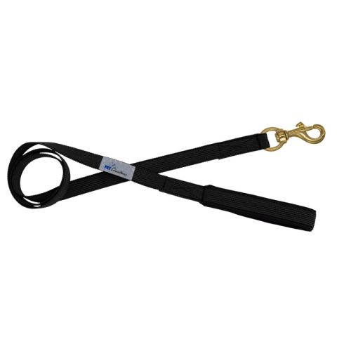 Leash Polypropylene webbing with woven-in rubber traces with neoprene lining – OI01005/100/25/BK/01/K04