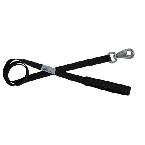 Leash Polypropylene webbing with woven-in rubber traces with neoprene lining – OI01005/100/25/BK/01/K05