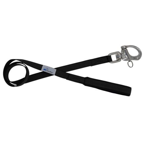 Leash Polypropylene webbing with woven-in rubber traces with neoprene lining – OI01005/100/25/BK/01/K10