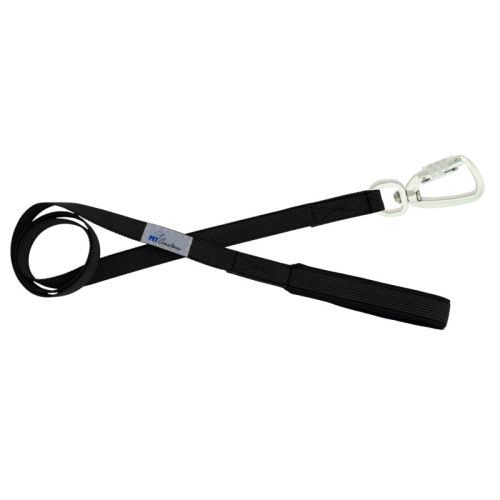 Leash Polypropylene webbing with woven-in rubber traces with neoprene lining – OI01005/100/25/BK/01/K14