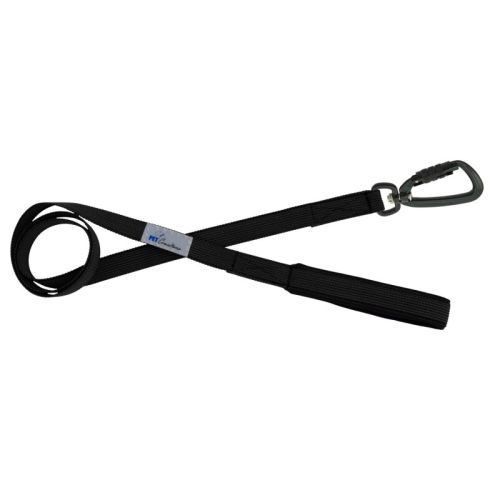 Leash Polypropylene webbing with woven-in rubber traces with neoprene lining – OI01005/100/25/BK/01/K15