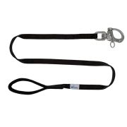 Leash seatbelt polyester with neoprene lining – OI01007/100/25/BK/01/K10