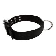 Collar de perro de poliamida con triple cincha, 5 cm – KI01004/65/50/BK/00