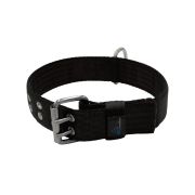 Collar de perro de poliamida con triple cincha, 5 cm – KI01004/65/50/BK/00