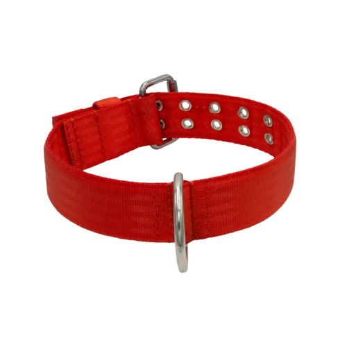 Collar de perro de poliamida con triple cincha, 5 cm – KI01004/65/50/RD/00