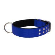 Collar de perro de poliamida con triple correa y 5 cm de neopreno – KI01005/65/50/BL/01