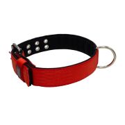 Collar de perro de poliamida con triple correa y 5 cm de neopreno – KI01005/70/50/RD/01