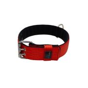 Collar de perro de poliamida con triple correa y 5 cm de neopreno – KI01005/70/50/RD/01