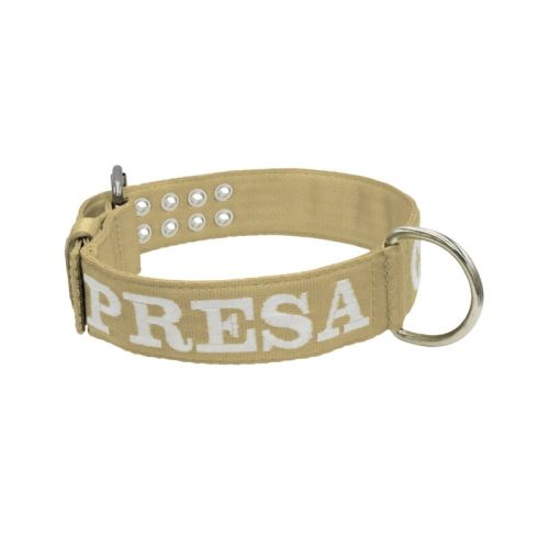 Collar de perro de poliamida con triple correa y bordado, 5cm – KI01006/65/50/BE/00