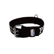 Dog Collar from Polyamide with Triple Strap and Embroidery, 5cm – KI01006/65/50/BK/00