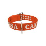 Dog Collar from Polyamide with Triple Strap and Embroidery, 5cm – KI01006/65/50/OR/00