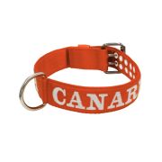 Dog Collar from Polyamide with Triple Strap and Embroidery, 5cm – KI01006/65/50/OR/00