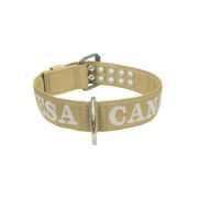 Dog Collar from Polyamide with Triple Strap and Embroidery, 5cm – KI01006/80/50/BE/00