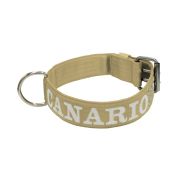 Dog Collar from Polyamide with Triple Strap and Embroidery, 5cm – KI01006/80/50/BE/00