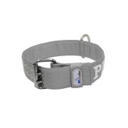 Collar de perro de poliamida con triple correa y bordado, 5cm – KI01006/80/50/GY/00