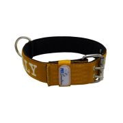 Dog Collar from Polyamide with Triple Strap, Embroidery, and Neoprene, 5cm Width – KI01007/65/50/BR/01