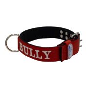 Dog Collar from Polyamide with Triple Strap, Embroidery, and Neoprene, 5cm Width – KI01007/65/50/DR/01