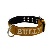 Collar de perro de poliamida con triple correa y bordado, 5cm – KI01007/70/50/BR/01