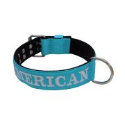 Collar de perro de poliamida con triple correa y bordado, 5cm – KI01007/70/50/TU/01