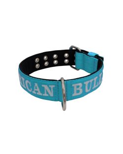 Dog Collar from Polyamide with Triple Strap, Embroidery, and Neoprene, 5cm Width