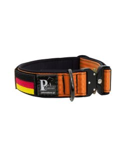 Dog Collar Tactical Clip made of Polyamide with Neoprene and Embroidery, 4 cm Wide