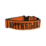 Dog Collar Tactical Clip made of Polyamide with Neoprene and Embroidery, 4 cm Wide – KI01009/40/40/OR/01