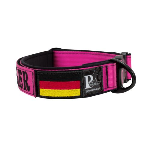 Collar de perro táctico de poliamida y neopreno con bordado, 5 cm de ancho – KI01011/45/50/FU/01