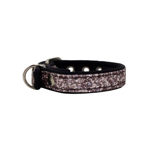 Collar de perro con correa de tela brillante de 2 cm y forro de neopreno – KI01012/35/20/PL/01