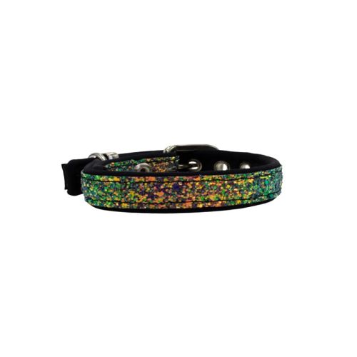 Collar de perro con correa de tela brillante de 2 cm y forro de neopreno – KI01012/40/20/GO/01