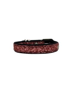 Dog Collar with Glitter Fabric 2cm Strap, and Neoprene Lining