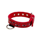 Collar de perro con doble correa de poliamida, acolchado de neopreno de 4 cm y bordado – KI01014/35/20/P1/04